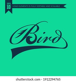 Ilustración vectorial del logotipo de la silueta de aves