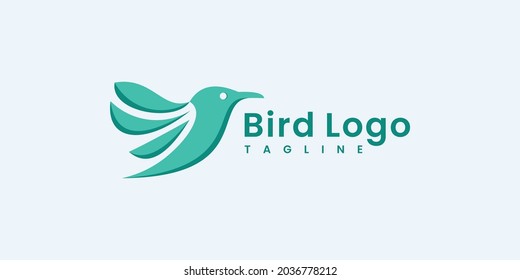 Logo der Vogelsilhouette, Vektorgrafik-Logo-Designvorlagen.