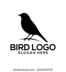 bird silhouette logo vector line art logo design