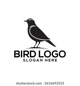 bird silhouette logo vector line art logo design