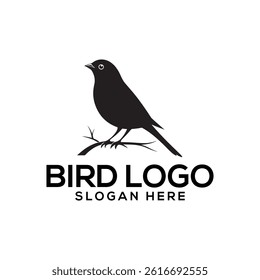 bird silhouette logo vector line art logo design