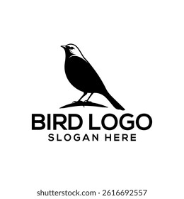 bird silhouette logo vector line art logo design