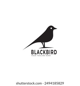 Plantilla de Vector con logotipo de silueta de pájaro