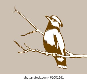 bird silhouette on brown background