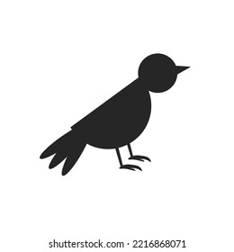 bird silhouette on white background, vector illustration EPS