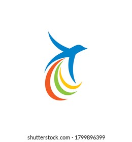 Bird silhouette Template vector illustration