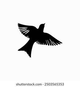 Ilustración de Arte vectorial de silueta de pájaro.