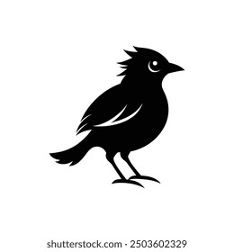 bird silhouette vector art, logo, icon design black and white 