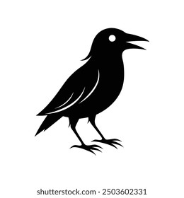 bird silhouette vector art, logo, icon design black and white 