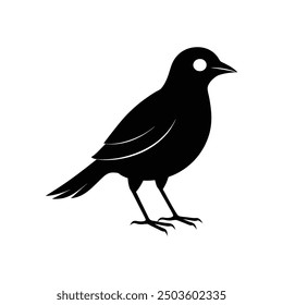 bird silhouette vector art, logo, icon design black and white 