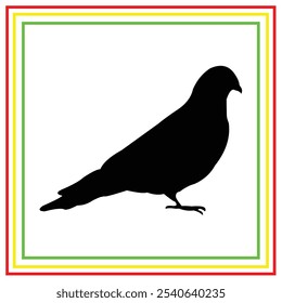 Vogel Silhouette, Vektordesign auf weißem Hintergrund