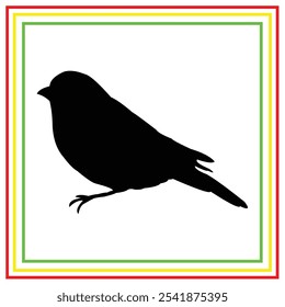 Vogel Silhouette, Vektordesign auf weißem Hintergrund