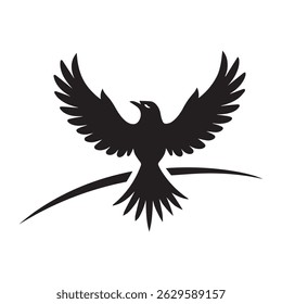 Vogel Silhouette Vektordesign mit weißem Hintergrund 