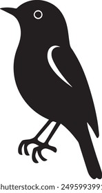 Vector de silueta de pájaro, eps, negro