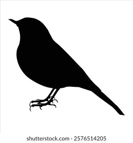 BIRD SILHOUETTE VECTOR ICON ISOLATED ON A WHITE BACKGROUND