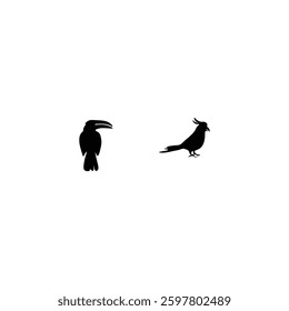 Bird silhouette with vector of illustration