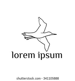 Bird silhouette vector illustration