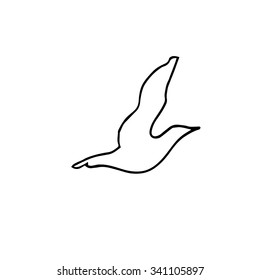 Bird silhouette vector illustration