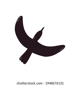 Bird silhouette - vector illustration isolated on white background.