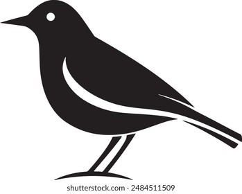 Bird silhouette vector illustration. isolated on white background.