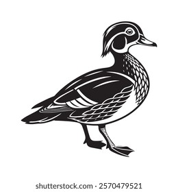 Bird silhouette vector illustration on white background.