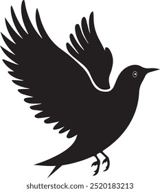 bird silhouette vector illustration, perfect for logo design, art projects, and graphic design.