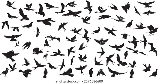 bird silhouette vector illustration, perfect for logo design, art projects, and graphic design.