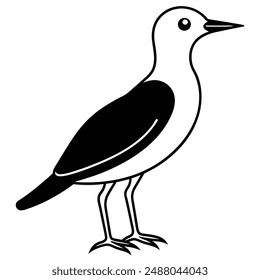 Silueta de pájaro con fondo blanco