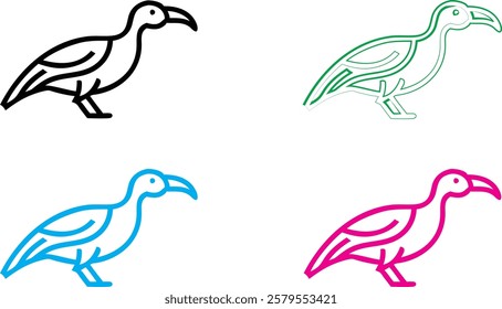 Bird silhouettes, colorful wings, graphic design, minimalist art, flat colors, vector illustration, black pink blue turquoise, flying birds, spread wings, simplified shapes, clean lines, stylized avia