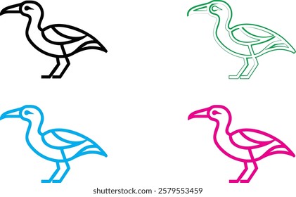 Bird silhouettes, colorful wings, graphic design, minimalist art, flat colors, vector illustration, black pink blue turquoise, flying birds, spread wings, simplified shapes, clean lines, stylized avia