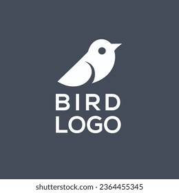 bird simple logo creative illustration vector