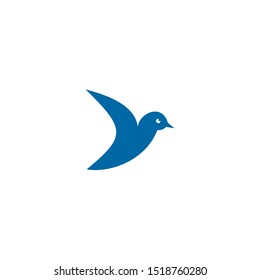 Bird simple logo design vector template