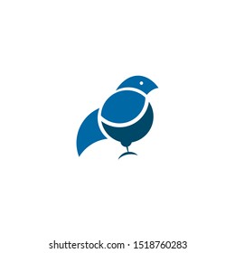 Bird simple logo design vector template