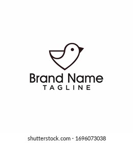 bird simple logo design vector