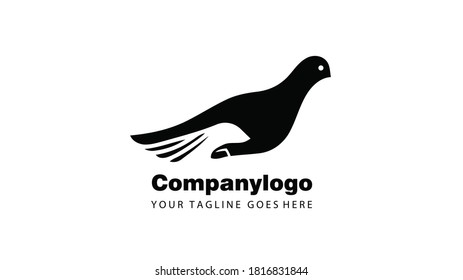 Bird for simple logo design. Bird vector template