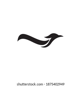 Bird simple logo design vector