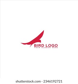 Bird simple logo design vector