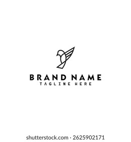 Vetor de design de logotipo simples de pássaro