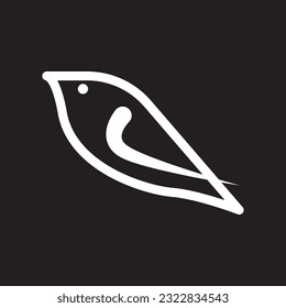 ilustración de línea de logotipo simple de pájaro.