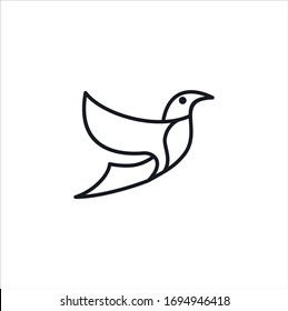 Logo-Umriss für die Vektorillustration von Vogel