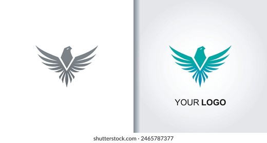 bird simple logo template vector