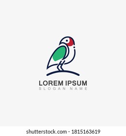 Bird simple modern logo black line art vector animal graphic design