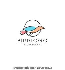 the bird simple monoline logo