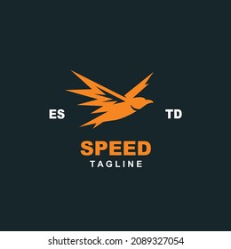 bird simple speed logo for brand post office and company	