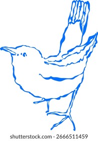 Pájaro cantando mientras está encaramado en una rama.