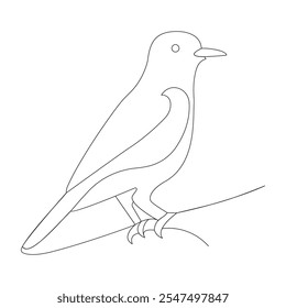 Bird Single continuous line art