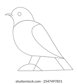 Bird Single continuous line art