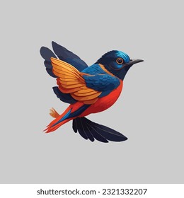 bird sitting logo vector design