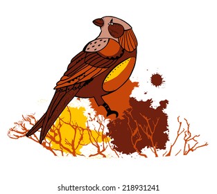 bird sitting on a branch