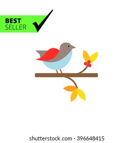 Bird sitting on branch